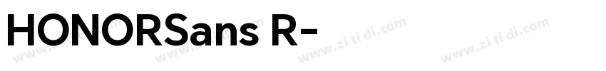 HONORSans R字体转换